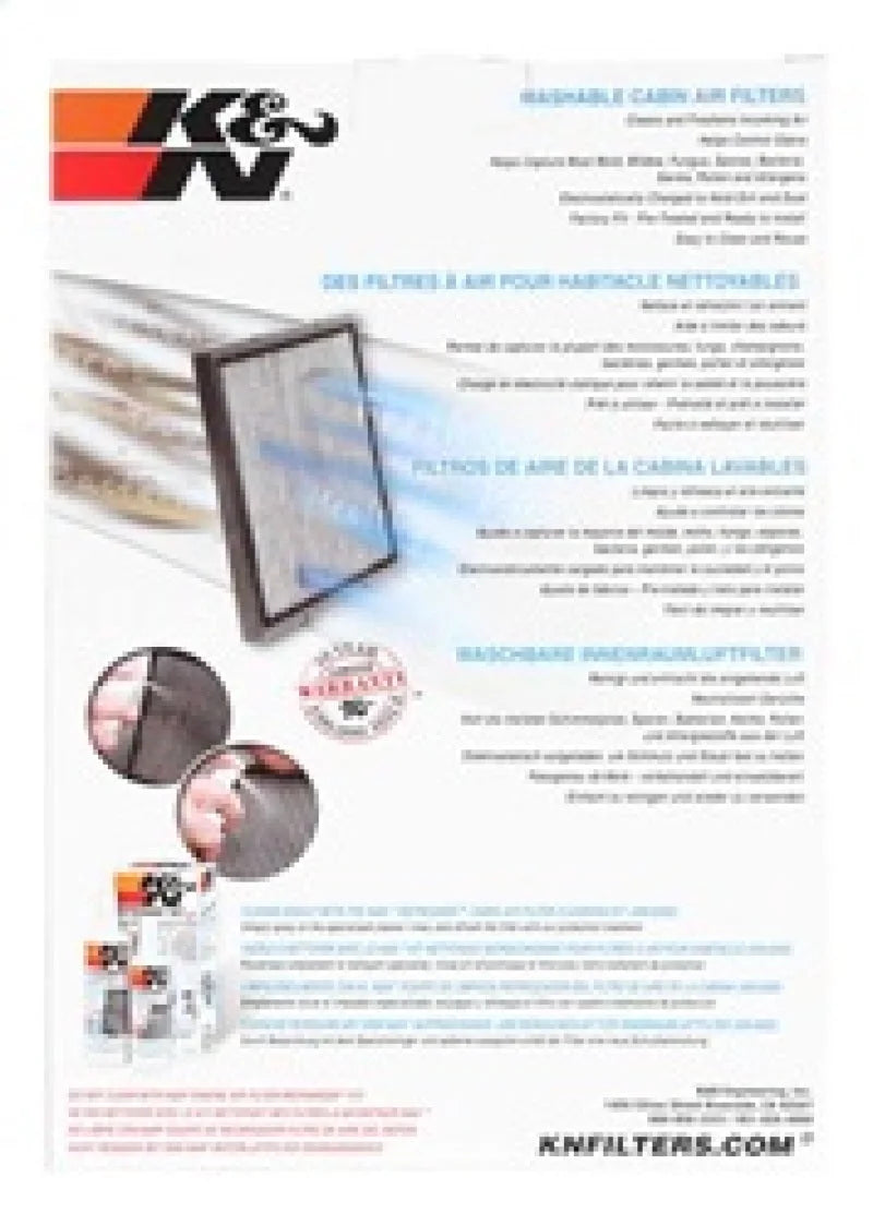 K&N 14-17 Fiat 500L 1.4L L4 F/I Air Filter - Side View