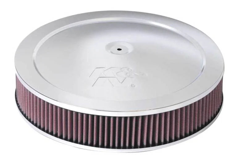 K&N 14in Red Custom Air Cleaner Assembly - 5.125in ID x 14in OD x 2.75in H x 1.25in Drop Base - Main Product View