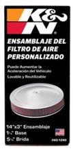 Load image into Gallery viewer, K&amp;N 14in Red Custom Air Cleaner Assembly - 5.125in ID x 14in OD x 2.75in H x 1.25in Drop Base - Additional View 5