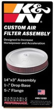 Load image into Gallery viewer, K&amp;N 14in Red Custom Air Cleaner Assembly - 5.125in ID x 14in OD x 2.75in H x 1.25in Drop Base - Additional View 7