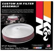 Load image into Gallery viewer, K&amp;N 14in Red Custom Air Cleaner Assembly - 5.125in ID x 14in OD x 2.75in H x 1.25in Drop Base - Additional View 8