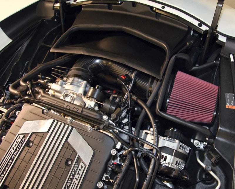 K&N 15-16 Chevy Corvette Z06 6.2L V8 AirCharger Performance Intake - Back View