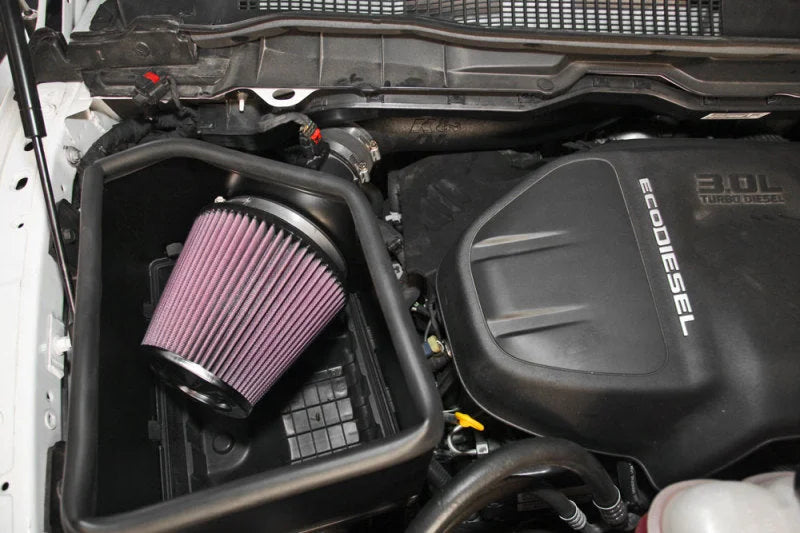 K&N 15-16 Dodge Ram 1500 V6-3.0L DSL Performance Intake Kit - Side View