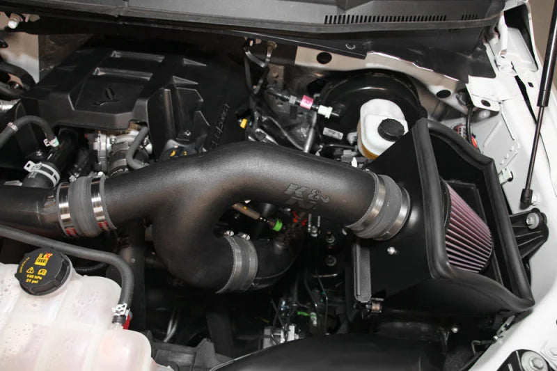K&N 15-16 Ford F-150 2.7L V6 F/I AirCharger Intake Kit - Side View