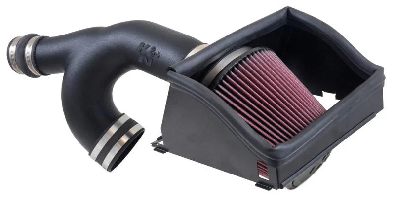 K&N 15-16 Ford F-150 2.7L V6 F/I AirCharger Intake Kit - Installation View