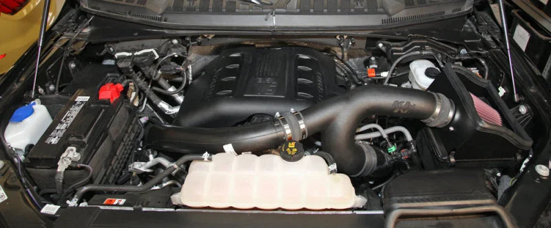 K&N 15-16 Ford F-150 3.5L V6 F/I Performance Intake Kit - Side View