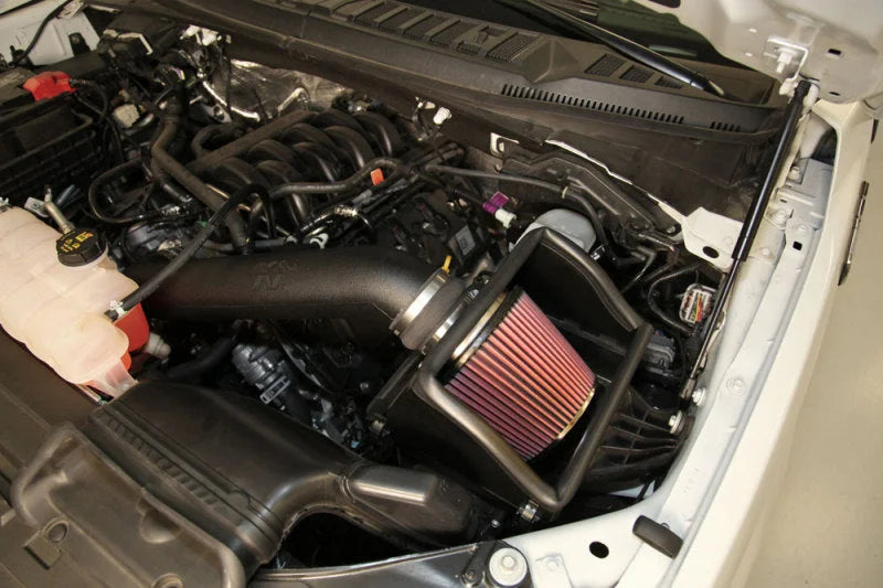 K&N 15-16 Ford F150 V8-5.0L AirCharger Performance Intake Kit - Back View