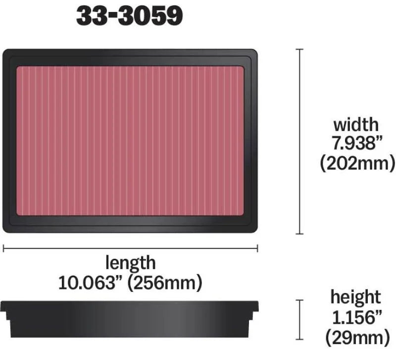K&N 15-17 Nissan NP300 L4-2.3L DSL Drop In Air Filter - Additional View 8