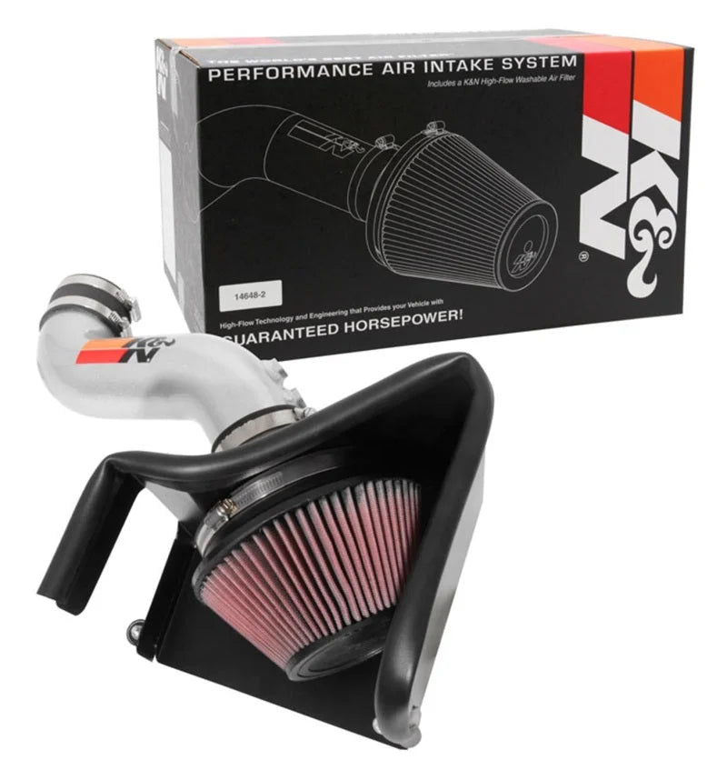 K&N 15-18 Hyundai Sonata L4-2.4L F/I Silver Typhoon Short Ram Intake - Installation View