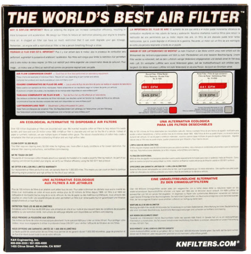 K&N 15-18 Toyota Hiace L4-2.5L DSL Replacement Drop In Air Filter - Additional View 6