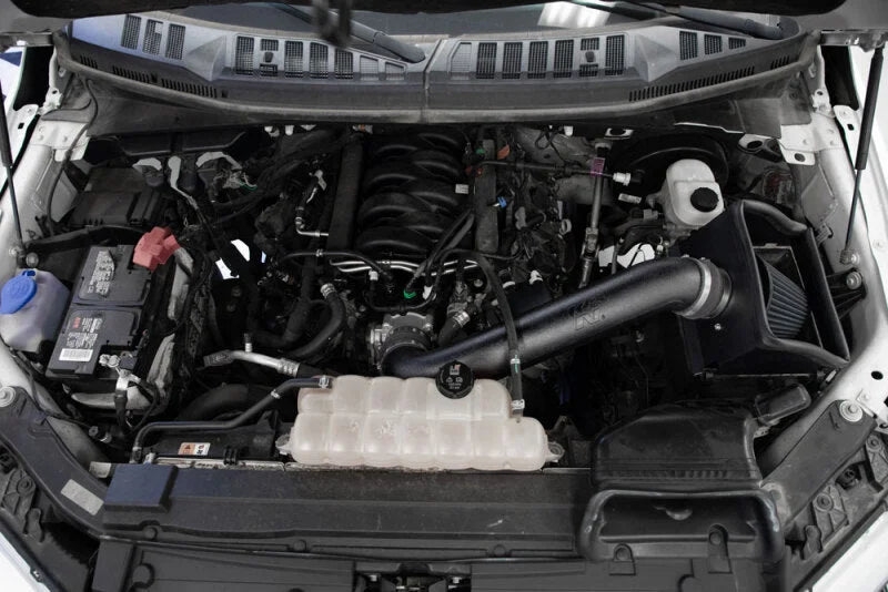 K&N 15-20 Ford F150 V8-5.0L Cold Air Intake - DRYFLOW - Back View