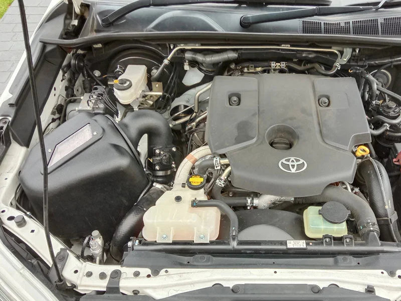 K&N 15-22 Toyota Hilux L4-2.5L DSL Performance Air Intake System - Side View