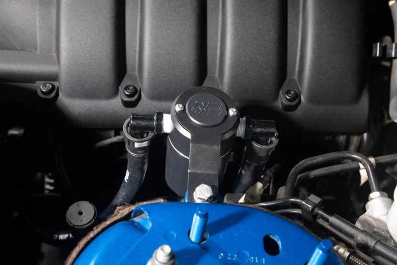 K&N 15-23 Ford Mustang 2.3L Ecoboost Oil Catch Can - Side View