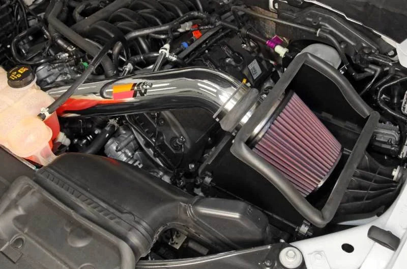 K&N 15 Ford F150 5.0L V8 F/I High Flow Performance Intake Kit - Back View