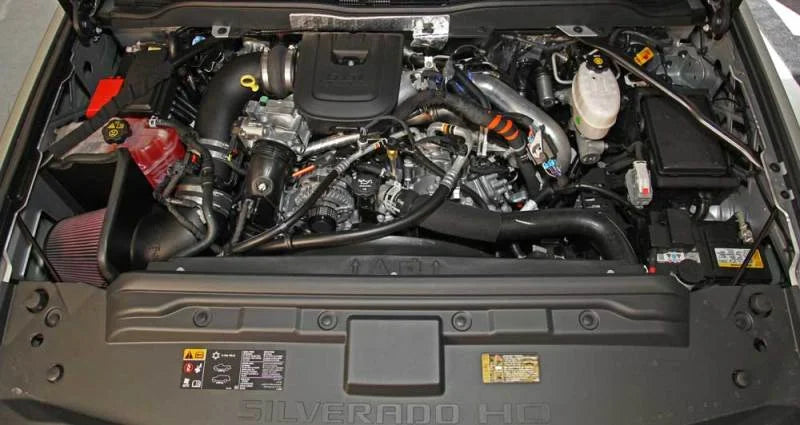 K&N 15 GMC Sierra 2500/3500HD 6.6L V8 AirCharger Performance Intake - Back View