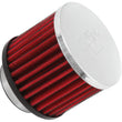 Load image into Gallery viewer, K&amp;N 1.5in Flange ID x 3in OD x 2.5in H Chrome Finish Rubber Base Crankcase Vent Filter - Main Product View