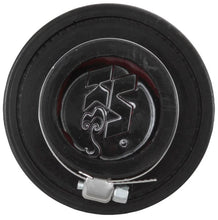 Load image into Gallery viewer, K&amp;N 1.5in Flange ID x 3in OD x 2.5in H Chrome Finish Rubber Base Crankcase Vent Filter - Side View