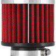 Load image into Gallery viewer, K&amp;N 1.5in Flange ID x 3in OD x 2.5in H Chrome Finish Rubber Base Crankcase Vent Filter - Back View