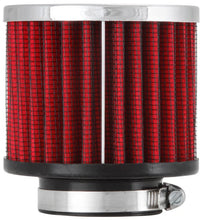 Load image into Gallery viewer, K&amp;N 1.5in Flange ID x 3in OD x 2.5in H Chrome Finish Rubber Base Crankcase Vent Filter - Back View