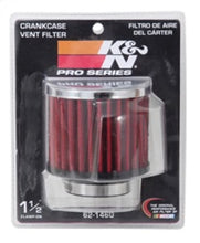 Load image into Gallery viewer, K&amp;N 1.5in Flange ID x 3in OD x 2.5in H Chrome Finish Rubber Base Crankcase Vent Filter - Additional View 5