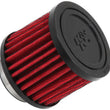 Load image into Gallery viewer, K&amp;N 1.5in Flange ID x 3in OD x 2.5in H Rubber Base Crankcase Vent Filter - Side View