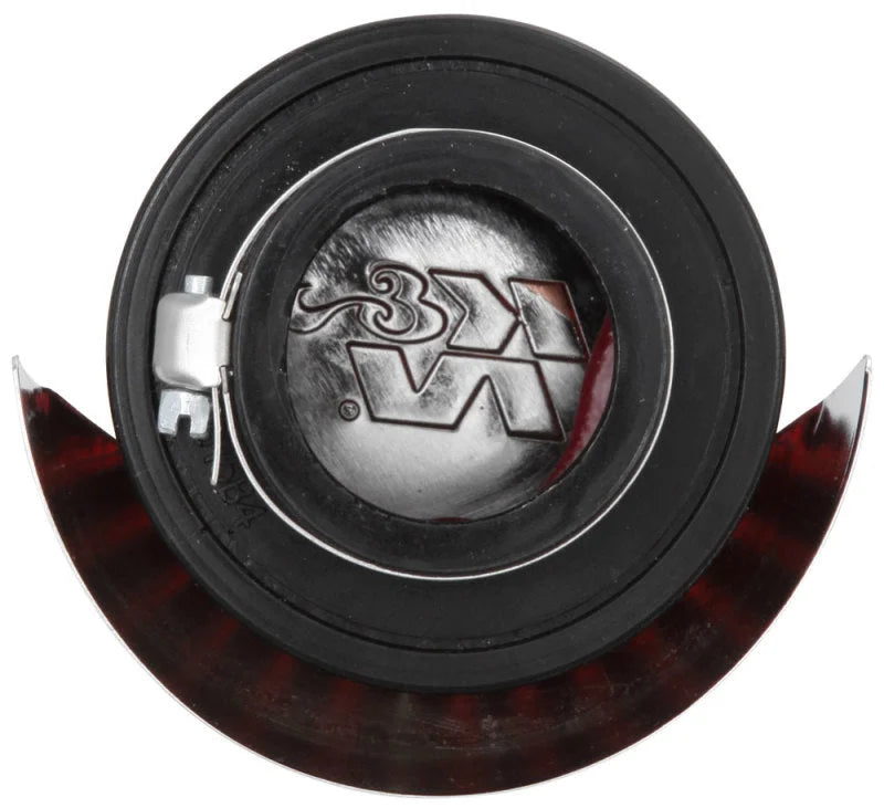 K&N 1.5in Flange ID x 3in OD x 2.5in Height Clamp On Crankcase Vent Filter - Side View