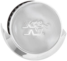 Load image into Gallery viewer, K&amp;N 1.5in Flange ID x 3in OD x 2.5in Height Clamp On Crankcase Vent Filter - Back View