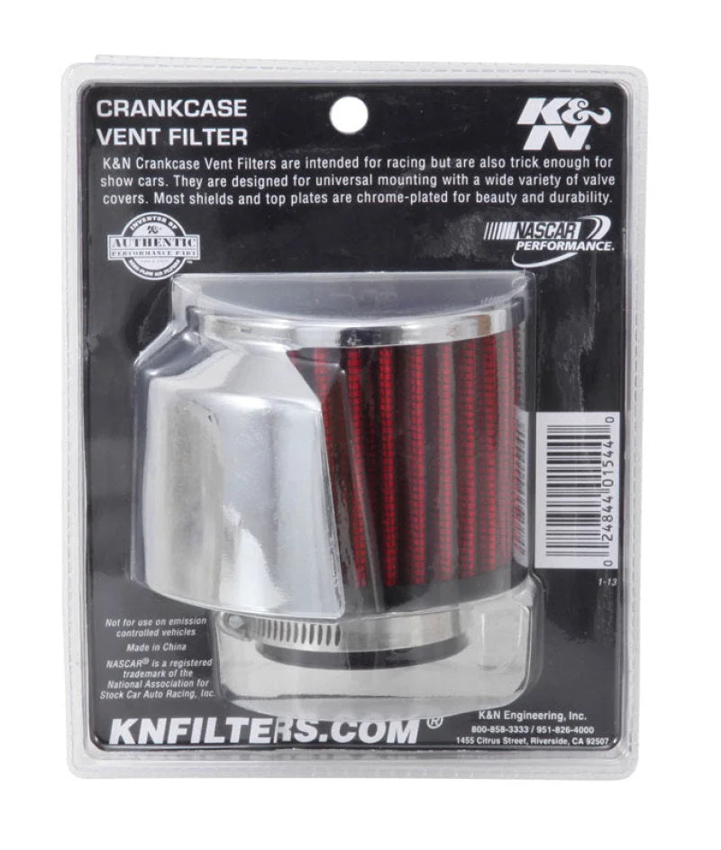 K&N 1.5in Flange ID x 3in OD x 2.5in Height Clamp On Crankcase Vent Filter - Additional View 8