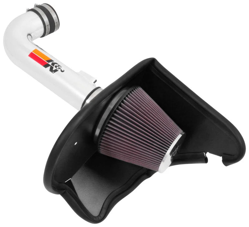 K&N 16-17 Chevy Camaro 3.6L Silver Typhoon Short Ram Intake - Main Product View