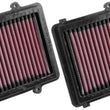 Load image into Gallery viewer, K&amp;N 16-17 Honda CRF1000L Africa Twin 998 Replacement Drop In Air Filter (2 Per Box) - Back View