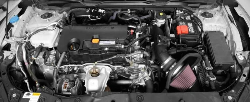 K&N 16-17 Honda Civic (Will Not Fit Type R) L4-2.0L AirCharger Performance Air Intake Kit - Back View