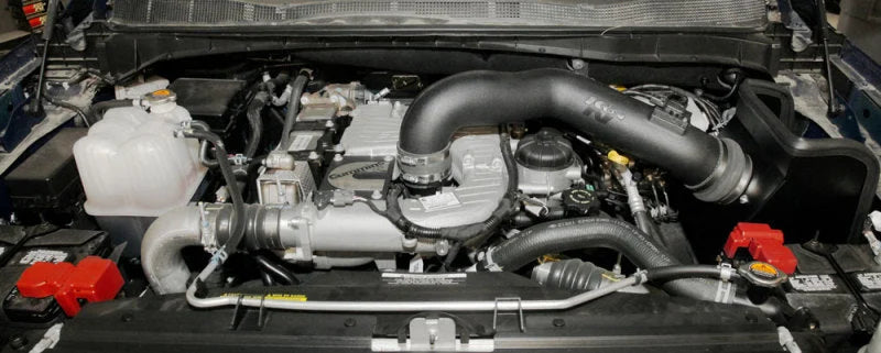 K&N 16-17 Nissan Titan XD V8-5.0L DSL 63 Series AirCharger Performance Intake - Side View
