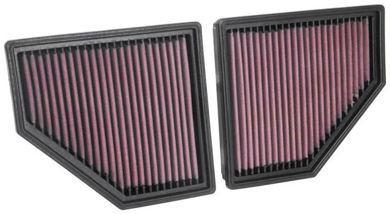 K&N 16-19 BMW 750i L6-4.4L F/I Replacement Drop In Air Filter - Side View