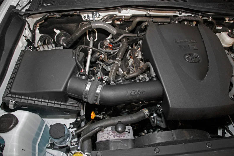 K&N 16-19 Toyota Tacoma V6-3.5L Performance Air Intake System - Side View
