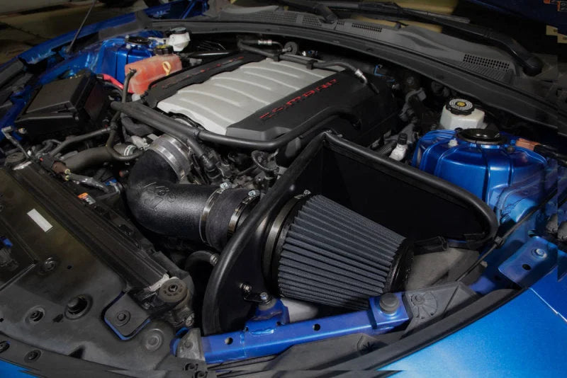 K&N 16-23 Chevrolet Camaro SS 6.2L V8 F/I DRYFLOW Performance Air Intake System - Side View