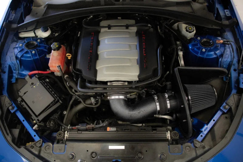 K&N 16-23 Chevrolet Camaro SS 6.2L V8 F/I DRYFLOW Performance Air Intake System - Installation View