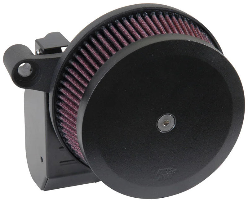 K&N 17-18 Harley Davidson Road Glide Hammer Black Street Metal Intake System - Main Product View