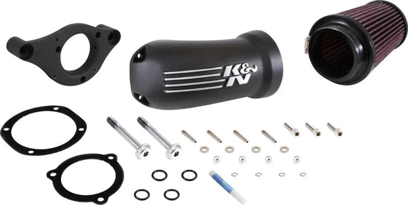 K&N 17-18 Harley Davidson Touring Models Performance Air Intake System - Installation View