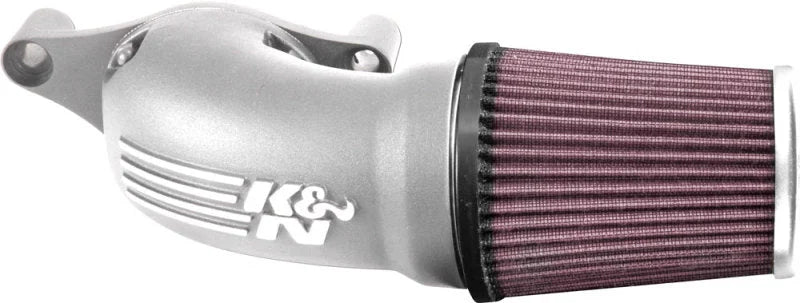 K&N 17-18 Harley Davidson Touring Models Performance Air Intake System Silver - Back View