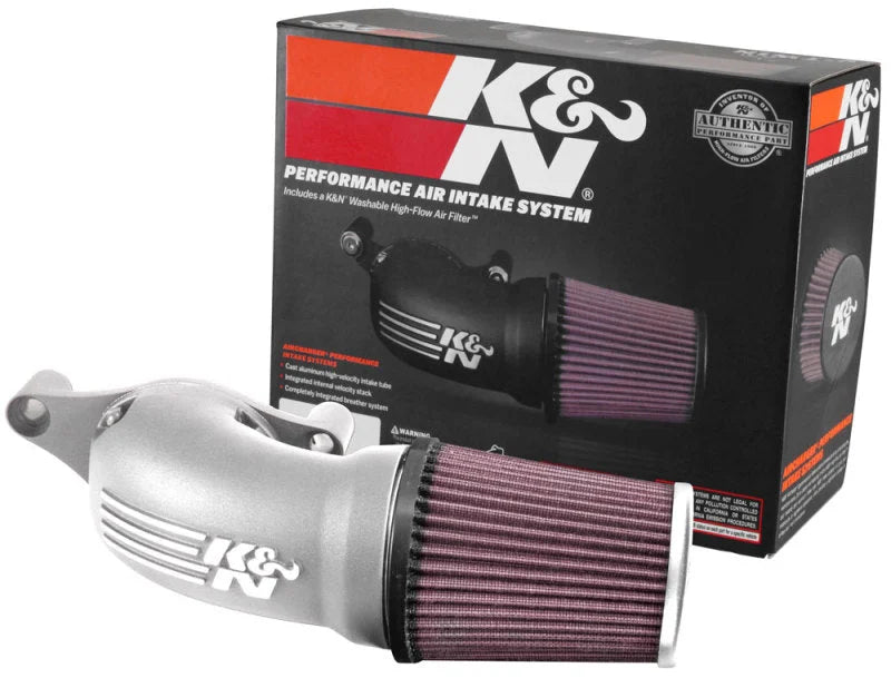K&N 17-18 Harley Davidson Touring Models Performance Air Intake System Silver - Additional View 11