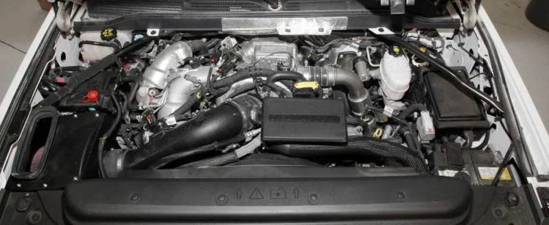 K&N 17-19 Chevrolet/GMC 2500/3500 HD V8-6.6L DSL Performance Intake Kit - Side View
