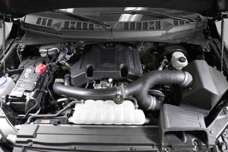 K&N 17-19 Ford F150/Raptor V6-3.5L F/I AirCharger Performance Intake - Side View