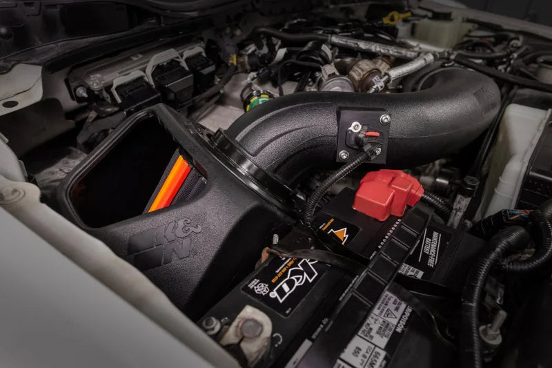 K&N 17-19 Ford F250/F350 SD 6.7L Diesel NextGen Dry Flow Cold Air Intake - Installation View