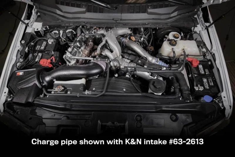 K&N 17-21 Ford F-250/350 6.7L TD Charge Pipe - Side View