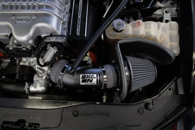K&N 17-23 Dodge Charger/Challenger Hellcat SC 6.2L V8 DRYFLOW Performance Air Intake System - Additional View 5