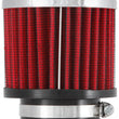 Load image into Gallery viewer, K&amp;N 1.75in Flange ID x 3in OD x 2.5in H Chrome Finish Rubber Base Crankcase Vent Filter - Back View