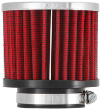Load image into Gallery viewer, K&amp;N 1.75in Flange ID x 3in OD x 2.5in H Chrome Finish Rubber Base Crankcase Vent Filter - Back View