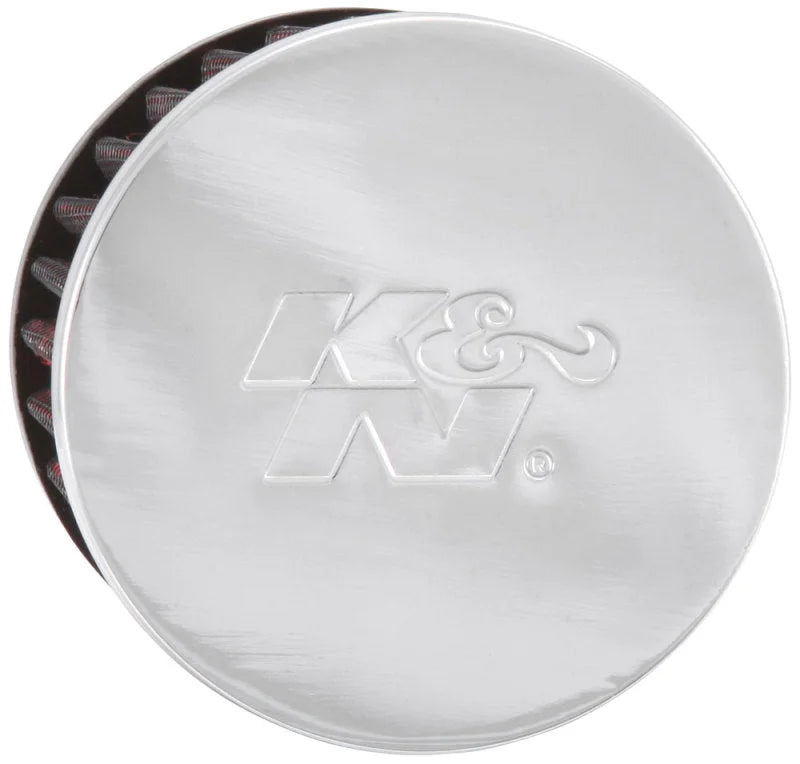 K&N 1.75in Flange ID x 3in OD x 2.5in H Chrome Finish Rubber Base Crankcase Vent Filter - Additional View 6
