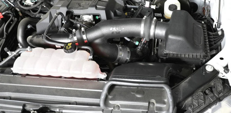 K&N 18-19 Ford F-150 EcoBoost V6-3.5L F/I Performance Air Intake System - Side View