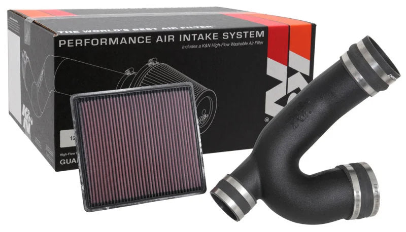 K&N 18-19 Ford F-150 EcoBoost V6-3.5L F/I Performance Air Intake System - Back View